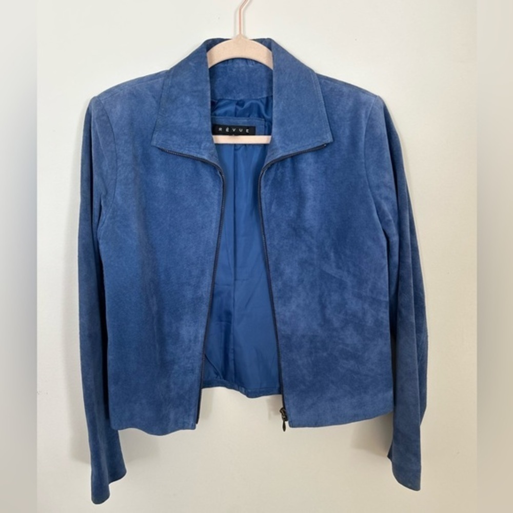 Revue Blue Suede jacket‎ size 6